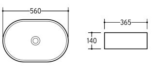 Накладная раковина Charus Tenaro 700-024B 56см чёрный
